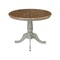International Concepts Round 36 in Rd Top Ped Table, 12 in Leaf, Dining Ht, Hickory/Stone, 36 W, 48 L, 29.3 in H, Wood K41-36RXT - alternate 4